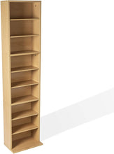 Load image into Gallery viewer, Atlantic Summit Adjustable Media Cabinet - Holds 261 CDs, 114 DVDs or 132 Blu-Rays, 6 Adjustable and 3 Fixed Shelves PN74735728 in Maple