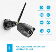 Load image into Gallery viewer, Outdoor Security Camera, Wansview 1080P WiFi Home Surveillance Waterproof Camera with Night Vision, Motion Detection, Remote Access, Compatible with Alexa-W4-Black