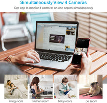 Load image into Gallery viewer, Home Security Camera, Littlelf 1080P FHD Indoor WiFi Wireless Camera with 2-Way Audio, Night Vision, Motion Detection for Pet/Elder/Baby Monitor, Cloud Storage and MicroSD Support (Not Included)
