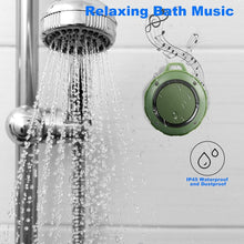 Load image into Gallery viewer, Outdoor Waterproof Bluetooth Speaker,Kunodi Wireless Portable Mini Travel Speaker with Subwoofer, Enhanced Bass, Built in Mic for Sports, Pool, Beach, Hiking, Camping (Green)