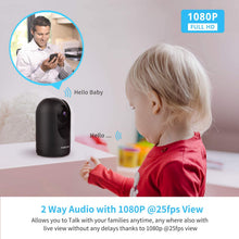 Load image into Gallery viewer, Foscam Security Camera WiFi IP Home Camera,R2C 1080P HD Baby Monitor Wireless Pet Camera with AI Human & Sound Detection, Free Cloud, 2-Way Audio,Works with Alexa, Pan\/Tilt, Night Vision, Black