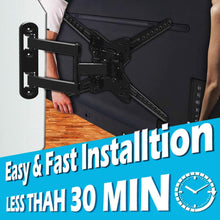 Load image into Gallery viewer, Everstone Heavy Duty Single Stud TV Wall Mount Bracket for Most 32-70 Inch LED,LCD,OLED,Plasma Flat Screen,Curved TVs,with Full Motion Articulating Arm,Up to VESA600x400 and 110LB