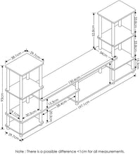 Load image into Gallery viewer, FURINNO Turn-N-Tube Grand Entertainment Center, Espresso\/Black