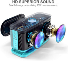 Load image into Gallery viewer, DOSS SoundBox Plus Portable Wireless Bluetooth Speaker with HD Sound and Deep Bass, Wireless Stereo Pairing, Built-in Mic, 20H Playtime, Portable Wireless Speaker for Home, Outdoor,Travel-Tiffany Blue