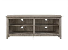 Load image into Gallery viewer, Walker Edison Furniture Company Simple Farmhouse Wood Corner Stand for TV's up to 65" Living Room Storage Shelves Entertainment Center, 58", Driftwood
