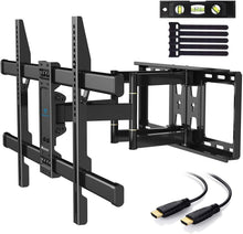 Load image into Gallery viewer, PERLESMITH TV Wall Mount Bracket Full Motion Dual Articulating Arm for Most 37-70 Inch LED, LCD, OLED, Flat Curved TVs up to 132lbs VESA 600×400 with Tilt, Swivel and Rotation - PSLFK1