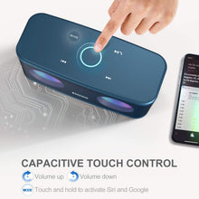 Load image into Gallery viewer, DOSS SoundBox Plus Portable Wireless Bluetooth Speaker with HD Sound and Deep Bass, Wireless Stereo Pairing, Built-in Mic, 20H Playtime, Portable Wireless Speaker for Phone, Tablet, TV, and More-Blue