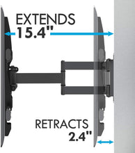 Load image into Gallery viewer, MOUNTUP Full Motion TV Wall Mount Bracket for 42-70 Inch Flat Screen/Curved TVs, Wall Mount TV Bracket - Articulating Arms with Smooth Extension, Swivel, Tilt, Max VESA 600x400mm and 100LBS, MU0012