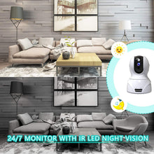 Load image into Gallery viewer, Wireless Security Camera,KAMTRON HD WiFi Security Surveillance IP Camera Home Monitor with Motion Detection Two-Way Audio Night Vision,White (G-826w)