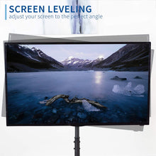 Load image into Gallery viewer, VIVO Mobile TV Display Stand for 13 to 42 inch LED LCD Flat Panel Screens | Rolling Floor Stand Height Adjustable Mount with Wheels (STAND-TV07W)