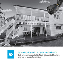 Load image into Gallery viewer, Outdoor Security Camera, Wansview 1080P WiFi Home Surveillance Waterproof Camera with Night Vision, Motion Detection, Remote Access, Compatible with Alexa-W4-Black