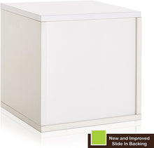 Load image into Gallery viewer, Way Basics Extra Large Cube Stackable LP Album Shelf, Vinyl Record Storage (Tool-Free Assembly and Uniquely Crafted from Sustainable Non Toxic zBoard Paperboard), White