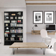 Load image into Gallery viewer, Atlantic Elite Media Storage Cabinet - New\/Improved Tower, Stores 837 CDs, 630 Blu-Rays, 531 DVDs, 624 PS3\/PS4 Games or 528 wii Games with 9 Fixed Shelves, PN38408117 in Black