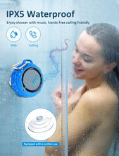 Load image into Gallery viewer, Outdoor Waterproof Bluetooth Speaker,Kunodi Wireless Portable Mini Shower Travel Speaker with Subwoofer, Enhanced Bass, Built in Mic for Sports, Pool, Beach, Hiking, Camping (Blue)