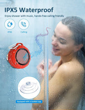 Load image into Gallery viewer, Outdoor Waterproof Bluetooth Speaker,Kunodi Wireless Portable Mini Shower Travel Speaker with Subwoofer, Enhanced Bass, Built in Mic for Sports, Pool, Beach, Hiking, Camping (Red)