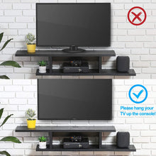 Load image into Gallery viewer, FITUEYES Wall Mounted Media Console,Floating TV Stand Component Shelf,Black Grain,DS211801WB