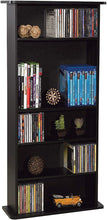 Load image into Gallery viewer, Atlantic Drawbridge Media Storage Cabinet - Store & Organize A Mix of Media 240Cds, 108DVDs Or 132 Blue-Ray\/Video Games, Adjustable Shelves, PN37935726 in Black