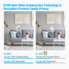 Load image into Gallery viewer, Wireless Camera, 5MP HD Lefun Security Camera, Surveillance WiFi IP Camera for Baby/Pet/Dog/Nanny/Home/Indoor Security Camera with Sound Motion Detect Deterrent Alarm Two-Way Audio Night Vision