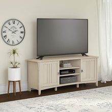 Load image into Gallery viewer, Bush Furniture Salinas Stand for 65 Inch TV, 60W, Antique White