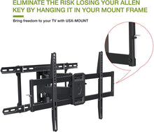 Load image into Gallery viewer, USX MOUNT Full Motion TV Mount Wall Bracket for 42"-80" Flat Screen LED LCD 4K TV, Tilt Swivel TV Mounts with Articulating Arms Max VESA 600x400mm, Weight Capacity 99lbs Up to 24" Wood Stud