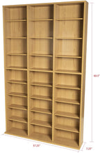 Load image into Gallery viewer, Atlantic Oskar Adjustable Media Cabinet - Holds 756 CDs, 360 DVDs or 414 Blu-Rays\/Games, 21 Adjustable and 6 Fixed Shelves PN in Espresso
