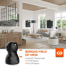 Load image into Gallery viewer, Security Camera WiFi IP Camera - KAMTRON HD Home Wireless Baby\/Pet Camera with Cloud Storage Two-Way Audio Motion Detection Night Vision Remote Monitoring,Black