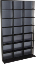 Load image into Gallery viewer, Atlantic Elite Media Storage Cabinet - New\/Improved Tower, Stores 837 CDs, 630 Blu-Rays, 531 DVDs, 624 PS3\/PS4 Games or 528 wii Games with 9 Fixed Shelves, PN38408117 in Black