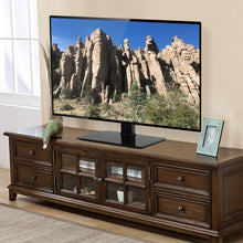 Load image into Gallery viewer, Rfiver Universal Swivel TV Stand Tabletop TV Stand Base for Most 40-80 inch TVs, Height Adjustable with Tempered Glass Base and Wire Management, VESA 600x400mm, Black