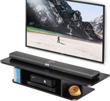 Load image into Gallery viewer, FITUEYES Wall Mounted Media Console, Floating TV Stand Component Shelf, Black, DS210501WB