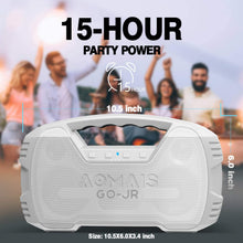 Load image into Gallery viewer, Portable Bluetooth Speakers V5.0, Waterproof Wireless Home Party Speaker, 25W Rich Bass Impressive Sound, 15 Hrs Playtime & Wireless Stereo Pairing, Built-in Mic, Durable for Indoor, Outdoor - White