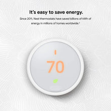 Load image into Gallery viewer, Google E Nest Automated Climate Thermostat, white (T4000ES), 1