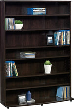 Load image into Gallery viewer, Sauder Multimedia Storage Tower, Cinnamon Cherry finish