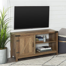Load image into Gallery viewer, Walker Edison Furniture Company Farmhouse Barn Wood Universal Stand for TV's up to 64" Flat Screen Living Room Storage Cabinet Doors and Shelves Entertainment Center, 58 Inch, Grey Wash