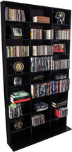Load image into Gallery viewer, Atlantic Elite Media Storage Cabinet - New\/Improved Tower, Stores 837 CDs, 630 Blu-Rays, 531 DVDs, 624 PS3\/PS4 Games or 528 wii Games with 9 Fixed Shelves, PN38408117 in Black