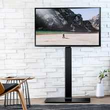 Load image into Gallery viewer, FITUEYES Universal Floor TV Stand Base with Swivel Mount for 26 to 55 inch Flat and Curved Screen TVs, Black TV Stands with Cable Management Modern Style TT106001MB