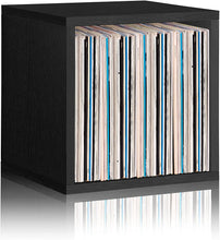 Load image into Gallery viewer, Way Basics Extra Large Cube Stackable LP Album Shelf, Vinyl Record Storage (Tool-Free Assembly and Uniquely Crafted from Sustainable Non Toxic zBoard Paperboard), White