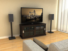 Load image into Gallery viewer, Atlantic Adjustable Speaker Stands 2-Pack Black - Steel Construction, Pedestal Style & Wire Management for Bookshelf Speakers up to 20 lbs PN77335799