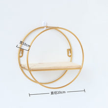 Load image into Gallery viewer, Nordic Iron Hexagonal Grid Wall Storage rack Shelf Wall Hanging Geometric Figure Wall Decoration Living Room decorative shelf