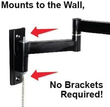 Load image into Gallery viewer, Master Mounts 2311L Locking RV TV Mount Lockable Full Motion TV Wall Mount Easy to Reach Chain Release Perfect for RVs Campers Trucks Mobile Homes, Articulates Swivels Tilts, Fits up to 42" 100x100
