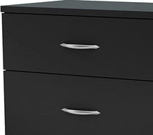 Load image into Gallery viewer, South Shore Step One 6-Drawer Double Dresser,Pure Black with Matte Nickel Handles
