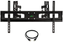 Load image into Gallery viewer, InstallerParts 37"-65" TV Corner Mount – Swivel/Tilt – 20" Dual Extension Arm – Heavy Duty LCD LED TV Monitor Flat Panel Screen, HDMI Cable
