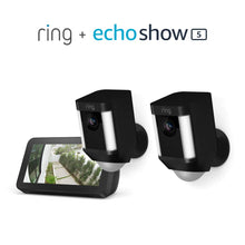 Load image into Gallery viewer, Ring Spotlight Cam Battery HD Security Camera with Built Two-Way Talk and a Siren Alarm, White, Works with Alexa
