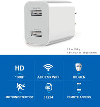 Load image into Gallery viewer, Spy Camera Wireless Hidden WiFi Camera with Remote Viewing, 2020 Newest Version 1080P HD Nanny Cam/Security Camera Indoor Video Recorder Motion Activated, Support iOS/Android, White, No Audio
