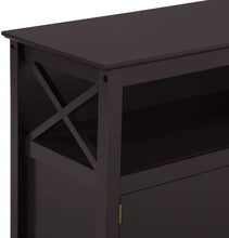 Load image into Gallery viewer, YAHEETECH X Shape Wooden TV Stand Base Console Storage Cabinet Home Media Entertainment Center with 2 Doors Living Room Furniture
