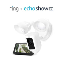 Load image into Gallery viewer, Ring Floodlight Camera Motion-Activated HD Security Cam Two-Way Talk and Siren Alarm, White
