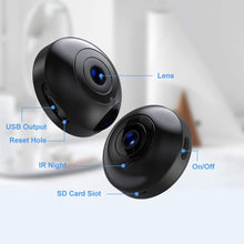 Load image into Gallery viewer, OUCAM Wireless Spy Camera with Audio and Video Recording, WiFi Surveillance Camera Mini Hidden Camera Baby Monitor Nanny Cam Night Vision Motion Detection with iOS and Android
