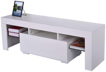 Load image into Gallery viewer, Kadola US Fast Shipment White TV Stand with Lights, Modern LED TV Cabinet with Storage Drawers,High Gloss TV Stand for 43/55/50/65 Inch TV Living Room Entertainment Center Media Console Table
