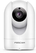 Load image into Gallery viewer, Foscam Security Camera WiFi IP Home Camera,R2C 1080P HD Baby Monitor Wireless Pet Camera with AI Human &amp; Sound Detection, Free Cloud, 2-Way Audio,Works with Alexa, Pan\/Tilt, Night Vision, Black
