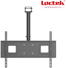 Load image into Gallery viewer, Loctek TV Ceiling Mount TV Bracket Hanging Adjustable Tilting Bracket Fits 32-65 Inch LCD LED Plasma Flat Panel Screen Display, up to 132 lbs, VESA 600x 400mm
