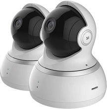 Load image into Gallery viewer, YI Dome Security Camera 2pc, 1080p HD Indoor Pan/Tilt/Zoom IP Security Surveillance System with 24/7 Emergency Response, Night Vision, Motion Tracking, Cloud Service - Compatible with Alexa

